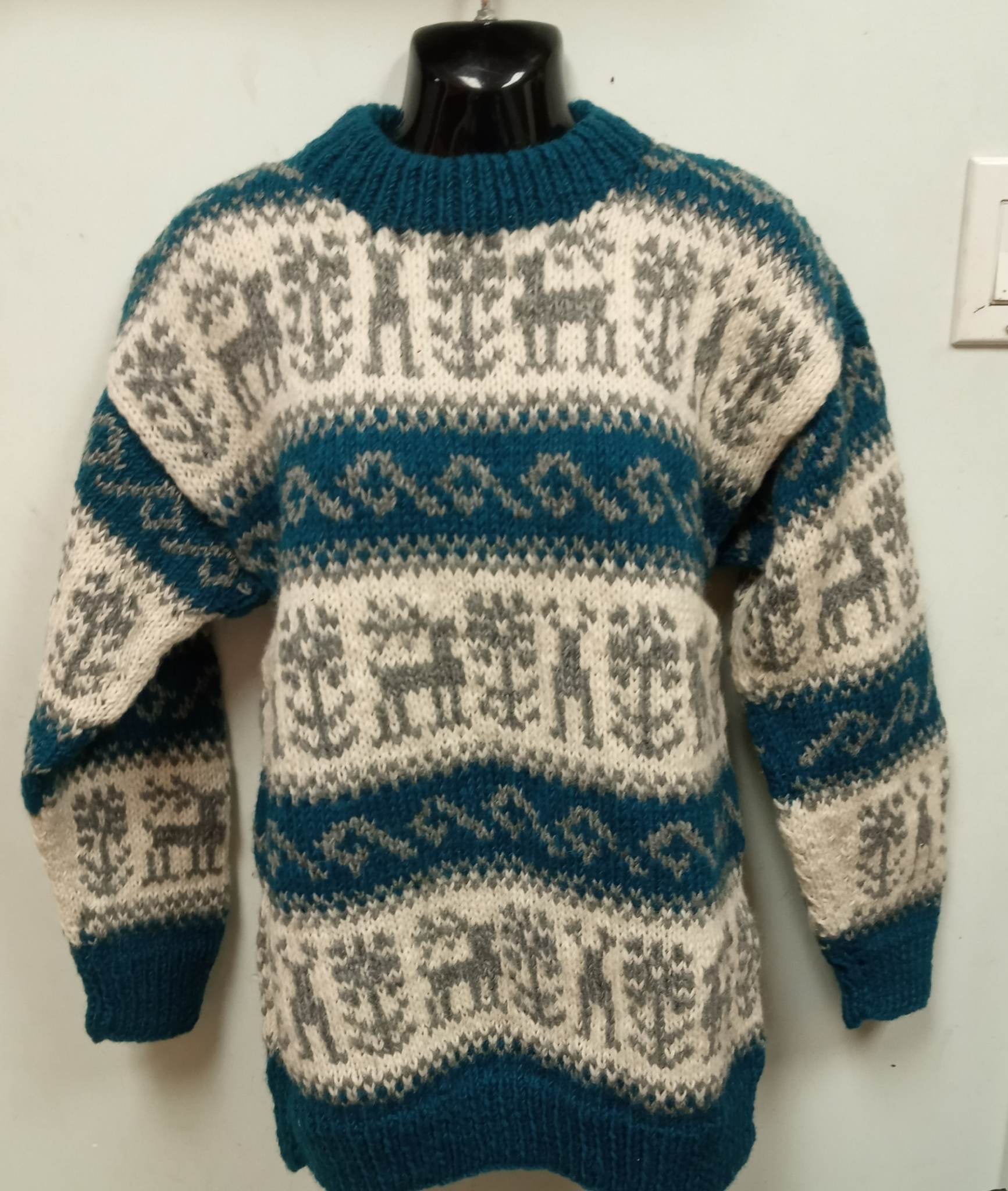 CLT128 Gorgeous Hand Knitted Alpaca Wool Sweater,Nepal CLT128 Gorgeous Hand Knitted Alpaca Wool Sweater,Nepal
