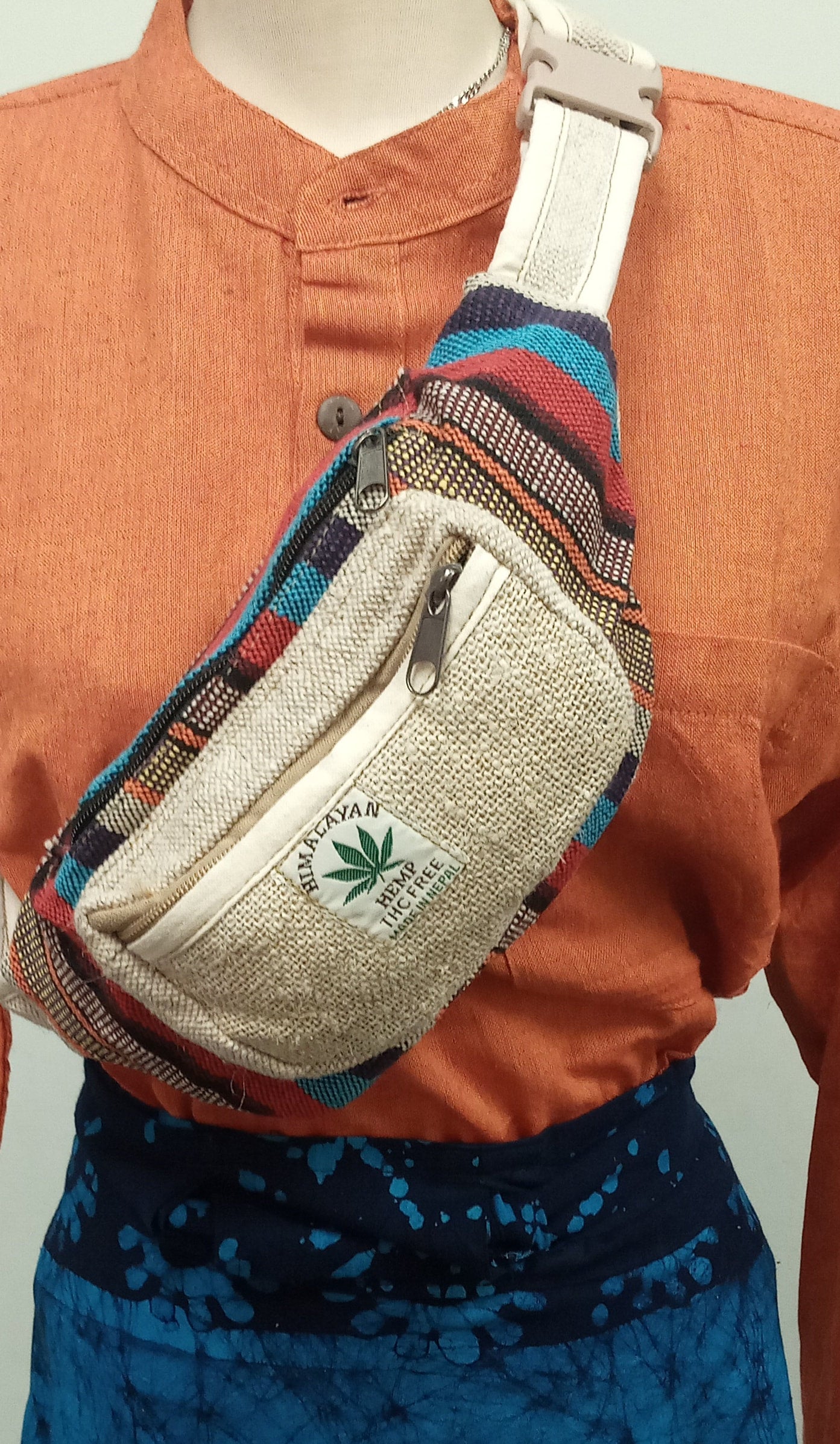 BAG 607 Himalayan Hemp Fenny pack Tibetan Craft Meditation Shop