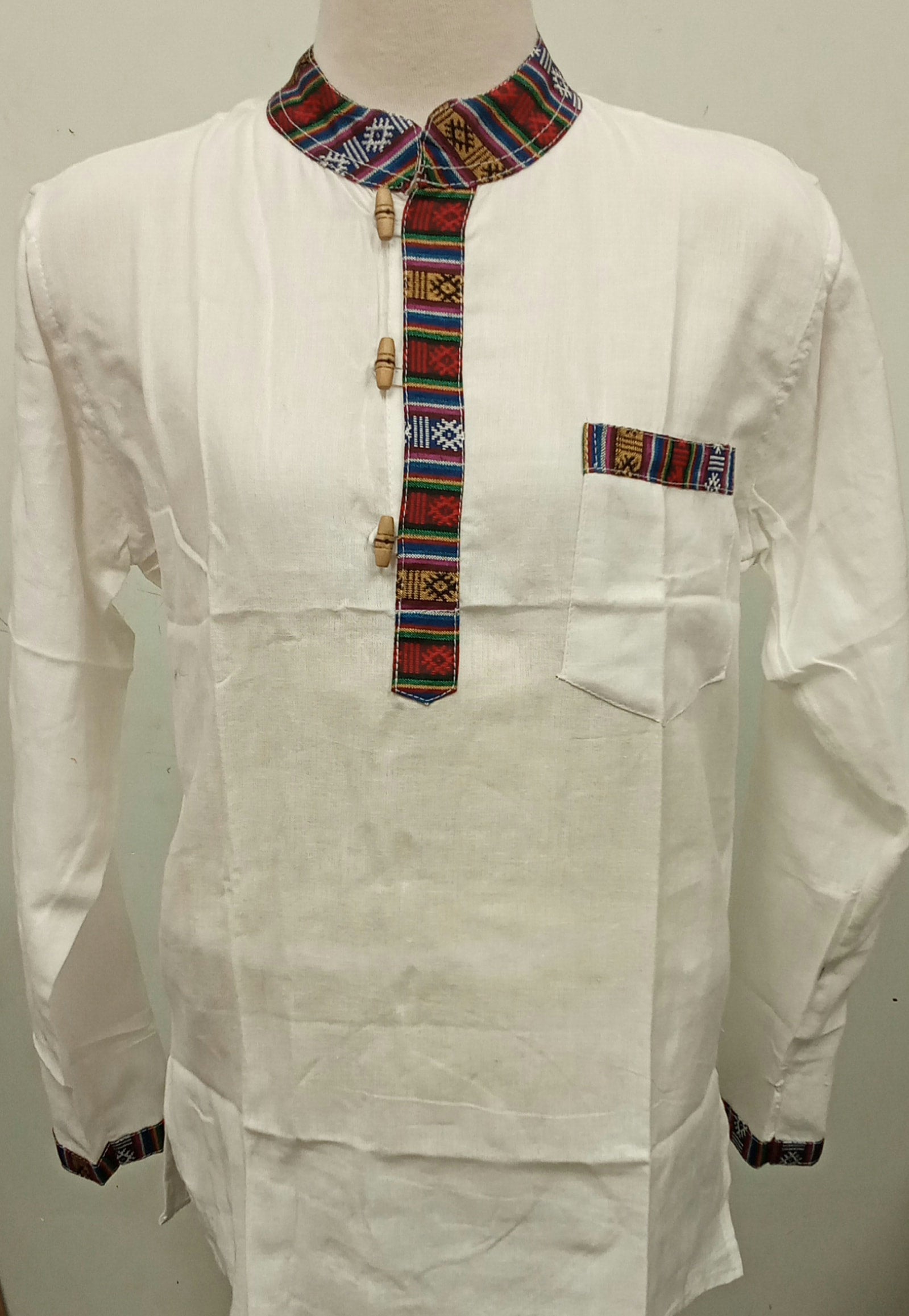 CLT 111 himalayan cotton Kurta Shirt. Tibetan Craft Meditation